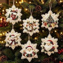 DIY Christmas Pearl Painting Kit Rope Tag Ornament Xmas Tree Decor 23