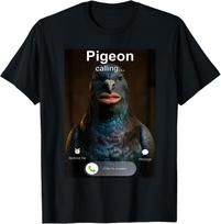Funny Cantina Pigeon is Calling Brainrot Bird Meme T-Shirt XL black