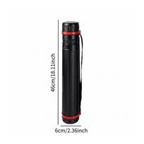 Poster Storage Tube Versatile Blueprints Case for Scrolls Maps Document S black
