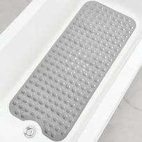 Bathtub Mats for Shower Tub, Extra Long Non-Slip 11 X 16 Inch Bath Mat with Drain Holes and Suction Cups, Bath Mat for Bathroom 40x100cm gray