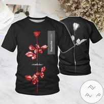 Klasikinio Roko Depeche Mode Albumo 3D Spausdinta Marškinėliai Vasaros Naujas Vyrams Moterims Hip Hopo Tendencija Trumpomis Rankovėmis Laisvi Atsitiktiniai Oversized Viršutiniai XS gray