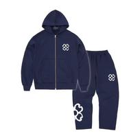 Unisex ribinis retro gatvės stiliaus užtrauktuku gobtuvas striukė rudeniui/žiemai S tamsiai mėlyna