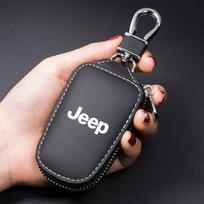 Automobilio rakto dėklas Vyrams ir moterims Mini automobilio rakto laikymo krepšys Jeep Grand Cherokee Wrangler JK Gladiator Compass Renegade Patriot gray