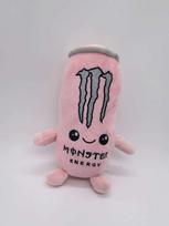 Monster Energy Zero Ultra White Energy Drink Plush Doll Cute Throw Pillow Toy Super Soft Stuffed Animal 25cm rožinė