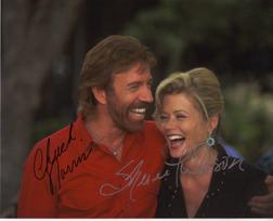 WALKER TEXAS RANGER CHUCK NORRIS AUTOGRAPH SIGNED PP Photo Poster painting POSTER brown