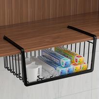 Extra-Large Wire Mesh Hanging Storage Basket, Vertical Kitchen Organizer with Tiered Shelves, No-Installation Space-Saving Rack for Desk & Home juoda