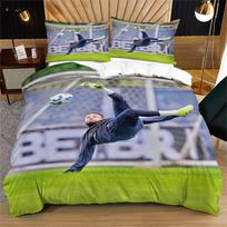 Overhead Athlete Print Duvet Cover Set Comforter Cover Bedding Set No Filler Sport Youth Daily Sleeping Bedding Kit 200x200cm3pcs