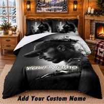 Lewis Hamilton Pattern Bedding 3Pcs Set Custom Name, Bed Sheet And Pillowcases For Home Bedroom 140cmx210cm