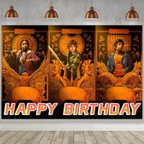 36. Percy Jackson Party Decorations Backdrop Banner Poster Birthday Gift for Kids 47.2x31.5inch/120*80cm black