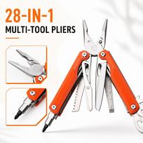 Folding Multitool with Handle, Multifunctional Pliers and Scissors for Outdoor and one size oranžinė