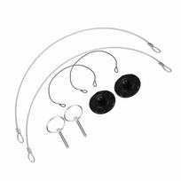 2pcs Universal CNC Billet Aluminum Racing Bonnet Hood Pin Latch Lock Appearance Kit Black juoda