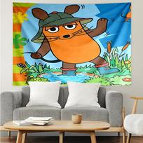 Die Maus Print Tapestry, Backdrop, Easy Setup, Ideal for Bedroom, Office & Living Room, with Aesthetic Wall Hanging Decor. 100cmx150cm