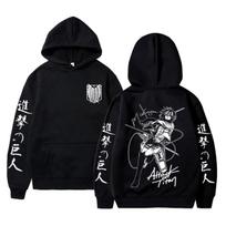 Anime Attack on Titan Mikasa Ackerman Graphic Hoodie Men Women Cartoon Manga Merch Sweatshirt Unisex Cosplay Pullover Hoodies XXXL black