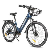 SAMEBIKE 26  City Electric Bike, 500W Motor, 36V 15Ah Battery, Commuter E-Bike with Rear Rack 500W 36V 15AH mėlyna