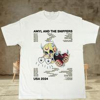 Amyl and the Sniffers NORTH AMERICA Tour 2024 T Shirt Full Size S-5XL 130 gray
