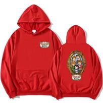 Haunted & Hotel Family Portrait Hoodies Long Sleeve Casual Hooded Sweatshirt Graphic Print Merch Unisex Streetwear Fashion Hoody XL raudona