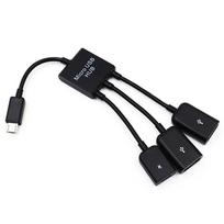 Micro USB Android OTG Data Cable HUB with Power Supply One Drag Three Mobile Phones Connected U Disk