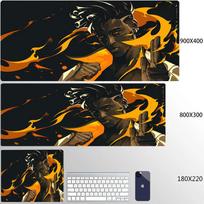Large Gaming HD Print Home Mousepad Jett Valorant Mouse Pad XXL Desk Mats Anti Slip Soft Natural Rubber PC Big Desktop Mousepad Small siz220x180x2mm orange