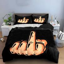 Appropriate Decoration Sticker Set Bedding Set with 1 Duvet Cover 2 Pillowcases Single Double King Queen, Gift EU Twin 135X200cm&set gray