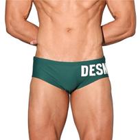 Desmiit Men's Low-Waist Quick-Dry Thong Swimsuit S3517 (2025) L žalia