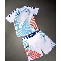 UFC Collaboration Quick-Dry Training T-Shirt Set Boxing MMA Fitness Martial Arts L balta