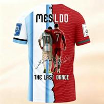 2026 Messi Ronaldo Atsistatydinimo Atminimo Marškinėliai Futbolo Žvaigždžių Susiliejimo Dizainas Argentinos Portugalijos Gerbėjų Suvenyras Sportiniai Marškinėliai M