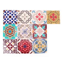15x15cm Ceramic Tile Stickers Oil Proof Waterproof Peel and Stick Tile Thick PVC Mirror Finish PVC Wall Decor Bathroom Wall