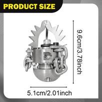 Drain Cleaner with Rotating Nozzle, Pipe Cleaning, Steel Washing Accessories, Rustproof,