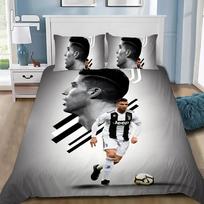 Ronaldo Antklodės užvalkalas Pagalvės užvalkalas Futbolas CR7 Lovos komplektas Suaugusiems Berniukui Mergaitei Miegamojo dekoracija Vaikams Viengulis Dvigulis Didelis dydis 100x135cm