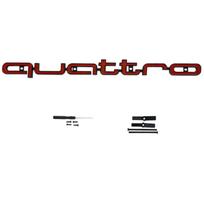 1PC Quattro Emblem 3D ABS Car Front Grille Emblem For  Audi A3 A4 A5 A6 A6L A7 A8 Q3 Q5 Q7 S3 S4 S5 RS3 RS4 RS6 Badge Accessories black