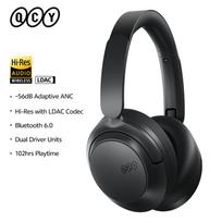 QCY H3S Over Ear Headphone Wireless Bluetooth 6.0 Hi-Res LDAC Spatial Sound Earphone Dual Driver -56dB Adaptive ANC Headset 102H