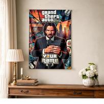 Gta Customize Text Tapestry Foldable Wall Tapestry Durable Comfort Ideal for Office Wall Four Seasons Decor Perfect Gift for Relatives and Friends 100cmx150cm black