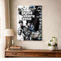 Gta Customize Text Tapestry Foldable Wall Tapestry Durable Comfort Ideal for Office Wall Four Seasons Decor Perfect Gift for Relatives and Friends 100cmx150cm