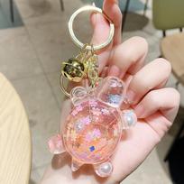Liquid-Filled Glow-In-The-Dark Turtle Keychain Bags Pendants Blind Boxes Claw Machines Key Chains Pendants And Small Gifts A2 gray