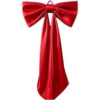 60x120cm Didelis Kalėdinis Kaspinas Elegantiškas Kalėdinis Dekoratyvinis Kaspinas Kalėdinių Vainikų Kaspinas Kalėdinė Dekoracija raudona
