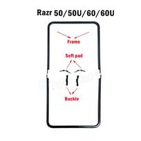 For Novecel Razr Moto Motorola 40 50 60 Ultra 40u 60u Front Screen Stand Middle Bezel Frame Lcd Display Bracket Hoder Repair Matches the image,50 50U 60 60UFullset