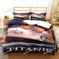 Movie Titanics Bedding Set Printed single Comforter Quilt Bed Cover Duvet Cover Pillow Case 3 Pieces Sets Kids Adult Size Sheet EU Single 135*200cm/53x79in 3pcs