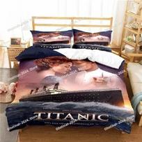 Movie Titanics Bedding Set Printed single Comforter Quilt Bed Cover Duvet Cover Pillow Case 3 Pieces Sets Kids Adult Size Sheet 140*200cm/55x79in Single/Twin 3pcs