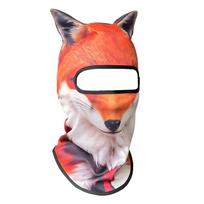 Cute Animal Balaclava 3D Printing Full Face Hood Unique Charm Animal Face Covering  Motorcycle 11 red