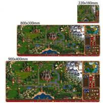 Heroes of Might and Magic 3 Map Art Mouse Pad XXL Rubber Non-slip Mousepad Keyboard Pads Gaming Accessories Mouse Mat 900x400mm Small siz180x220x2mm