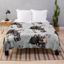 Midnight ‘til Morning (pose and icons) Throw Blanket 75cm*90cm white