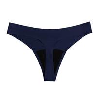 Plus Size Leak-Proof Period Thongs - Comfortable, Breathable, Sexy, and Thickened for European and American Women. black