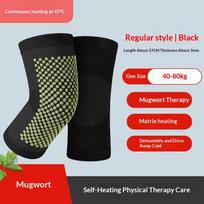 2Pcs Self Heating Knee Braces Sleeve Tourmaline Knee Support Far Infrared Keep Warm Knee Pads Black