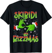 6 7 Christmas Skibidi Rizzmas 67 Meme gen Alpha Slang Xmas T-Shirt UNISEX 110 green