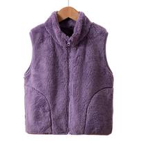 Vyriškos ir moteriškos vilnos liemenės tėvams ir vaikams - Storos, šiltos, be rankovių striukės rudeniui ir žiemai 180cm blue
