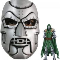 Dr Doom Latex Mask Victor Von Cosplay Helmet Fantastic Four Villain Costume Prop As per picture gray