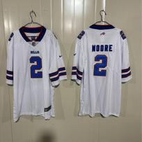 NFL Bills 2 D.J. Moore Embroidered Football Jersey - Men Women Youth Sports Game Uniform XXXL gray