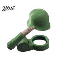 Military Theme Gift Flexible Seal Beer Cap Bottle Soldier Salute Helmet Cover Reusable for Home Parties Outdoor Picnics Fun gray