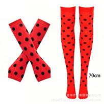 Halloween costumes ladybug cosplay adult children June 1 stage costumes Europe and America One size fits all red