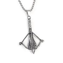 European Retro Men's Spartan Mask Stainless Steel Pendant Necklace